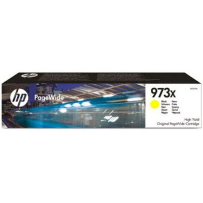 image HP 973X F6T83AE pack de 1, haut rendement, cartouche Authentique, imprimantes HP PageWide Pro 452/477/552/577, Jaune