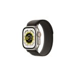 image produit Apple Watch Ultra (GPS + Cellular, 49mm) Montre connectée - Boîtier en Titane avec Boucle Trail Noir/Gris - S/M. Suivi de l’activité Physique, GPS Haute précision,autonomie Extra-Longue durée