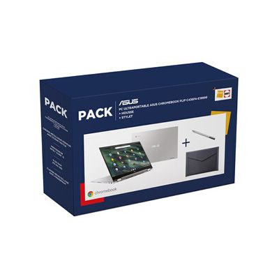 image PC portable Asus Pack ChromeBook C436FA-E19999 Gris + Housse de protection + Stylet