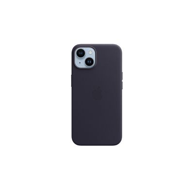 image Apple Coque en Cuir avec MagSafe pour iPhone 14 - Encre Violette