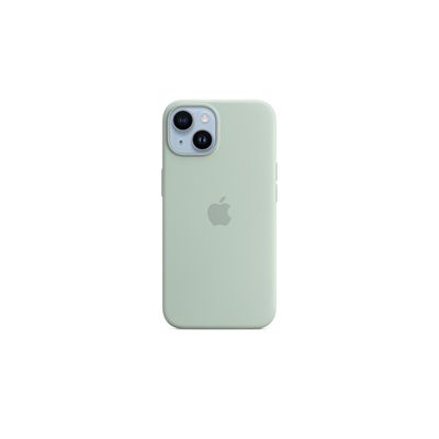 image Apple Coque en Silicone avec MagSafe pour iPhone 14 - Bleu Cactus