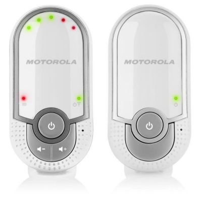 image Motorola MBP 11 - Babyphone audio DECT avec éco mode, Ecoute-Bébé avec 300m - couleur blanc/gris