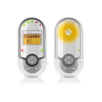 image Motorola MBP 16 - Babyphone audio DECT avec écran 1.5", éco mode, veilleuse et capteur de la température ambiante, couleur blanc/gris