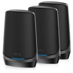 image produit NETGEAR Orbi WiFi 6E Mesh (RBKE963B) - Système Quad-band avec Routeur et 2 Satellites Couvre 800 m² et 200 appareils Vitesses ultra rapides de 10,8 Gbit/s (AXE11000) Installation ultra simple - livrable en France