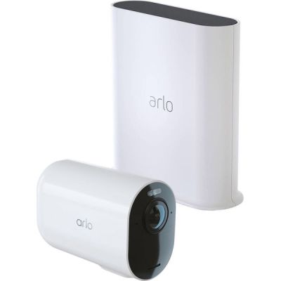 image Arlo Ultra 2 XL Pack 2 Caméras de Surveillance WiFi + Station, Sans Fil, Vidéo 4K HDR, Vision Nocturne, Batterie 12 Mois, Détection Automatique, Champ de Vision 180°, Inclus 90 jours Arlo Secure