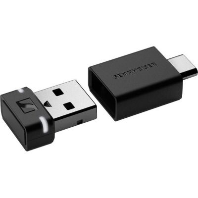 image Sennheiser Dongle Bluetooth BTD 600 - Adaptateur USB-A/USB-C avec codecs Audio AptX pour Un Son Stable de Haute qualité - Écoute de la Musique, Passe des appels et Regarde des vidéos