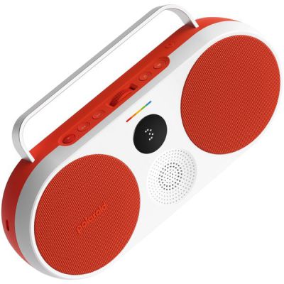 image Polaroid 9091 P3 Lecteur de Musique (Rouge) – Boombox rétro-futuriste Haut-Parleur Bluetooth sans Fil Rechargeable avec Double couplage stéréo