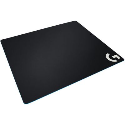 image Logitech G G640 Grand tapis de souris de jeu en tissu, optimisé pour les capteurs de jeu, frottement modéré de la surface, tapis de souris antidérapant, accessoires de jeu Mac et PC, 460 x 400 x 3 mm