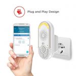 image produit Motorola MBP 162 Connect - Babyphone audio Wi-Fi avec veilleuse, fonction talkie walkie, alertes du niveau sonore sur votre smartphone/tablette, couleur blanc