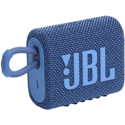 image JBL Go 3, Enceinte Bluetooth portable compacte et puissante au style audacieux, Étanche à l’eau et à la poussière, Autonomie 5h, Bleue