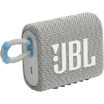 image JBL Go 3, Enceinte Bluetooth portable compacte et puissante au style audacieux, Étanche à l’eau et à la poussière, Autonomie 5h, Blanche