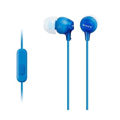 Sony MDR-EX15APLI Ecouteurs Intra-auriculaires avec Microphone - Bleu