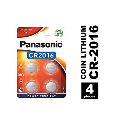Panasonic Lot de 4 Piles Bouton CR2016 3 V au Lithium Dl2016 Ecr2016