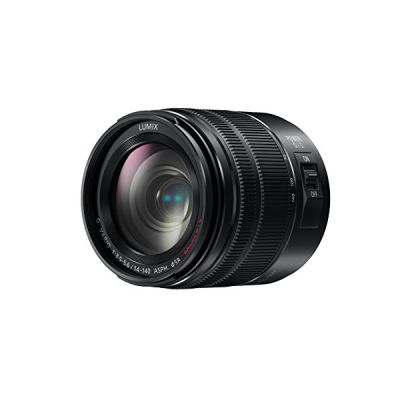 Panasonic Lumix Objectif Téléphoto pour capteur micro 4/3 14-140mm F3.5-5.6 H-FS14140EKA (Grand angle 14mm, Stabilisé, Zoom Polyvalent, equiv. 35mm : 28-280mm) Noir – Version Française
