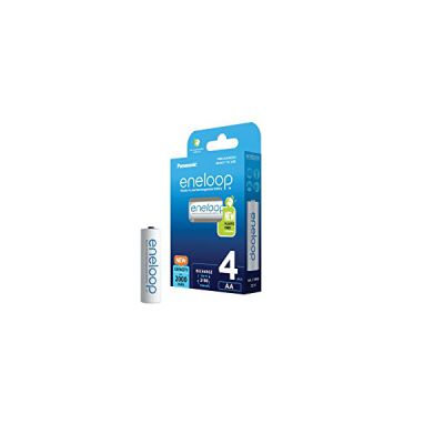 image eneloop, Piles Rechargeables AA/Mignon, Lot de 4, capacité de Min. 2000 mAh, Piles Ni-MH, prêt à l'emploi, Rechargeables jusqu'à 2000 Fois, Emballage sans Plastique, Standard, Blanches
