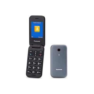 image Panasonic KX-TU400 Téléphone portable à clapet pour séniors gris