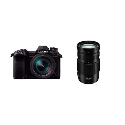 Panasonic LUMIX DC-G9LEG-K Appareil photo Mirrorless 20,3 MP, Capteur LIVE MOS MFT, Noir & Lumix DMW-BLF19E Batterie rechargeable, 7.2V, 1860mAh, 13.4Wh pour Lumix GH5, GH5S, G9, GH4, GH4R - Noir