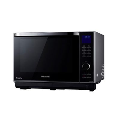 image Panasonic NN-DS596MEPG | Four 4 en 1 Combiné Vapeur, 27L, Inverter, Chaleur tournante à 40-220°C, Gril Quartz 1200W, Micro-Ondes 1000W, Vapeur 1000W, Plat Crispy, Plateau fixe, Argent – Version FR