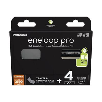 image Batterie Panasonic Eneloop Pro Black R6 / AA Pro BK-3HCDE (Min. 2500 mAh) 4 (+ boîte) pièces 5410853065036