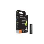 image produit eneloop Pro, Piles Rechargeables AA/Mignon, Lot de 4, capacité de Min. 2500 mAh, Piles Ni-MH, prêt à l'emploi, Rechargeables jusqu'à 500 Fois, Emballage sans Plastique, Pro, Noires