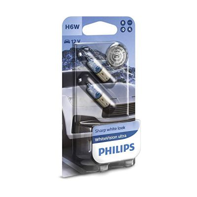 image Philips WhiteVision ultra H6W lampe de signalisation, blister de 2 Blanc