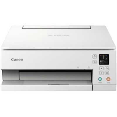 image Canon PIXMA TS6351a Imprimante A4 Recto Verso à 5 Cartouches séparées WiFi avec écran, Multifonction (imprimante Photo Maison Scan Copie) pour PC et Smartphone, Blanc