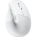 image produit Logitech Lift Souris Ergonomique Verticale, sans Fil, Bluetooth ou récepteur USB Logi Bolt, Silencieuse, 4 Boutons, Compatible avec Windows/macOS/iPadOS, Ordinateur Portable, PC - Blanc