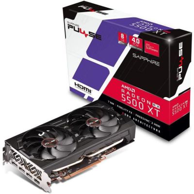 Sapphire Technology PULSE RADEON RX 5500 XT 8G GDDR6 HDMI/TRIPLE DP OC W/BP (UEFI) Carte graphique 11295-01-20G