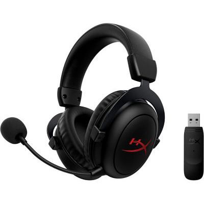 image HyperXCloud Sans fil Core-CasquegamingsansfilpourPC,audiospatialDTSHeadphone:X,coussinetsenmousseàmémoiredeforme,cadreenaluminiumdurable, Noir