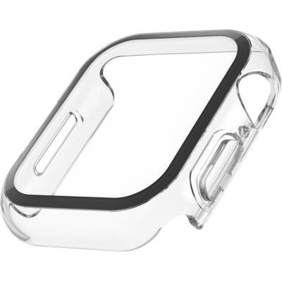 image Belkin ScreenForce Apple Watch 41 mm, 40 mm Series 8, SE, 7, 6, 5, 4 Bumper Case avec protecteur d'écran en verre trempé intégré, résistant aux rayures et facile à installer - Noir