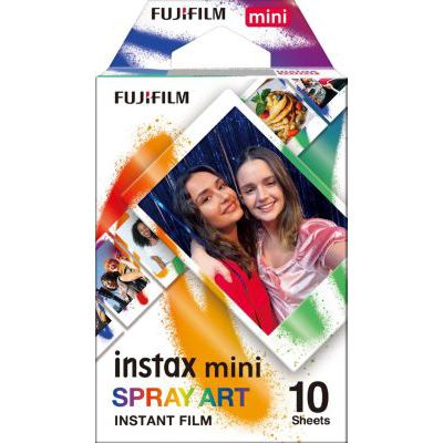 image Fujifilm instax Mini Film Spray Art Border, 10 Shot Pack Multicolore