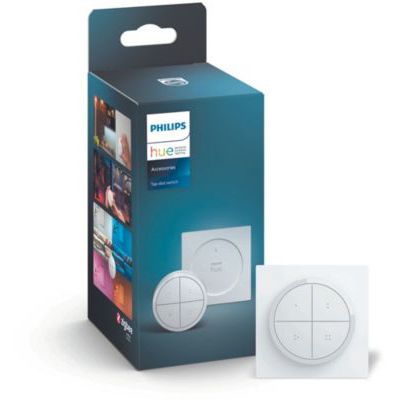 image Philips Hue bouton télécommande Tap Dial Switch, blanc, permet le contrôle de plusieurs pièces ou une zone