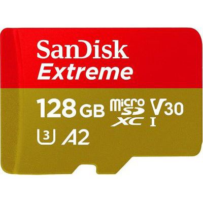 image Carte Micro SD SANDISK 128GO microSD Extreme Plus  + Adaptateur