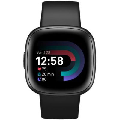 image Fitbit Versa 4,Black Smartwatch Unisex-Adult, Noir/Aluminium Graphite, Taille Unique