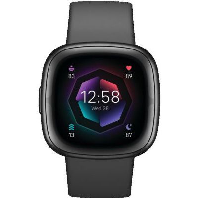 image Montre connectée sport et santé Fitbit Sense 2 avec GPS intégré, fonctionnalités avancées pour la santé, jusqu’à 6 jours d’autonomie de batterie, Graphite/aluminium graphite