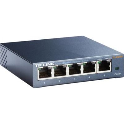 image TP-Link TL-SG105 Switch Ethernet Gigabit 5 ports RJ45 metallique 10/100/1000 Mbps, IGMP Snooping, switch RJ45 idéal pour étendre le réseau câblé pour les bureaux à domicile