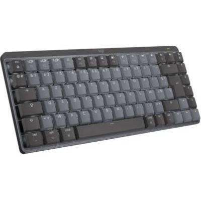 image Logitech MX Mechanical Mini pour Mac Clavier Sans Fil Illuminé, Commutateurs Performants à Bas Profil, Boutons Tactiles Silencieux, Rétroéclairé, Bluetooth, USB-C, Apple, iPad, AZERTY FRA - Gris