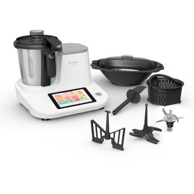 image Moulinex Click & Cook Robot cuiseur avec balance cuisine intégrée, Puissance 1400 W, Capacité 3,6 L, 32 fonctions, 10 programmes automatiques, Ecran numérique tactile, Utilisation facile HF506110