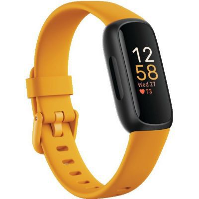 image Bracelet d’activité sport et santé Fitbit Inspire 3 avec jusqu’à 10 jours d’autonomie de batterie et compatible avec Android et iOS, Jaune vénitien