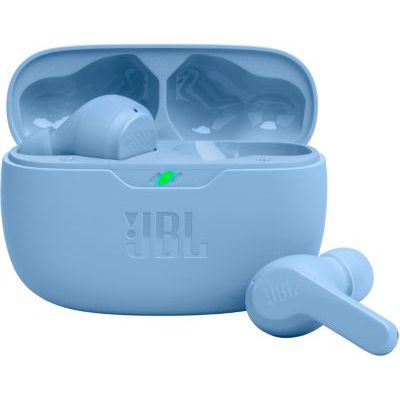 image JBL Wave Beam, Écouteurs Intra-Auriculaires sans Fil, Résistance à l'eau IP54 et IPX2, Appels Mains Libres et Batterie à Autonomie de 32 Heures, en Bleu