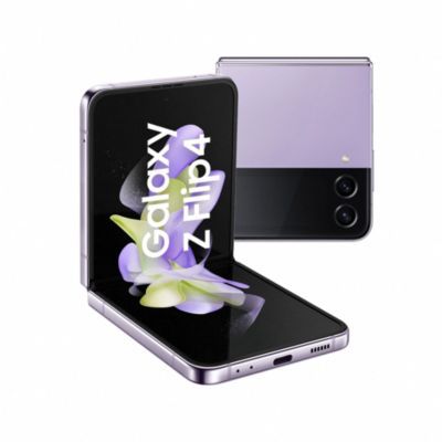 Samsung Galaxy Z Flip4 (128GB) Lavande & EP-TA800N Chargeur de Charge Ultra Rapide 25 W, Port USB de Type C (sans câble), Noir (Lot de 1)