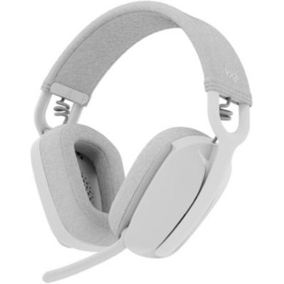 image Logitech Zone Vibe 100 Casque d'écoute léger sans fil avec Micro anti-bruit de fond, Écouteurs Bluetooth multipoint avancés, Fonctionne avec Teams, Google Meet, Zoom, Mac/PC - Blanc