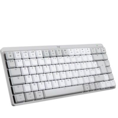 image Logitech MX Mechanical Mini pour Mac Clavier Sans Fil Illuminé, Commutateurs Performants à Bas Profil, Boutons Tactiles Silencieux, Rétroéclairé, Bluetooth, USB-C, Apple, iPad, AZERTY FRA - Gris pale