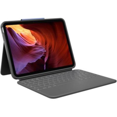 image Logitech Rugged Folio Étui Clavier pour iPad (10e génération) avec Clavier sans Fil et Stylet numérique Crayon (USB-C) pour Tous Les iPads (modèles 2018 et Versions ultérieures)