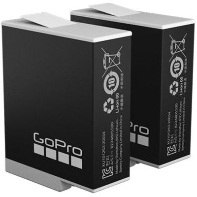 image Pack de 2 Batteries Enduro Rechargeables GoPro (HERO12 Black/HERO11 Black/HERO10 Black/HERO9 Black) - Accessoire GoPro Officiel
