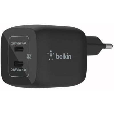 image Belkin Chargeur 2 ports USB-C 45 W Power Delivery 3.0 avec technologie GaN