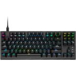 image produit Corsair K60 PRO TKL RGB Clavier Gaming Optique-Mécanique sans Pavé Numérique - Switchs OPX, Châssis en Aluminium Brossé, Câble USB Type-C Amovible - FR Disposition, AZERTY - Noir