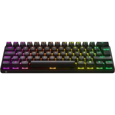 image SteelSeries Apex Pro Mini Wireless clavier gaming HyperMagnetic - Format compact 60% - Actionnement ajustable - RGB - Touches PBT - Bluetooth - 2.4 GHz - USB-C