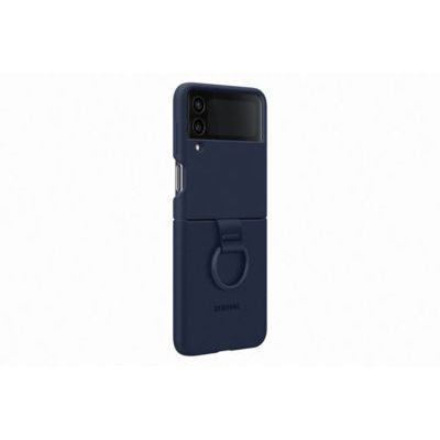 image Samsung Coque Silicone avec Anneau Bleu Marine Flip 4