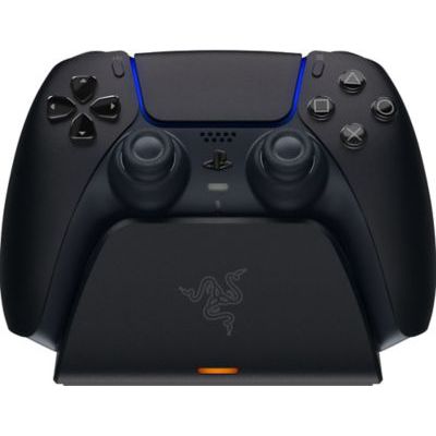 image Razer Quick Charging Stand - pour Manette PS5 (Charge Rapide, Alimentation par USB, Navigation à Une Main) Noir Minuit